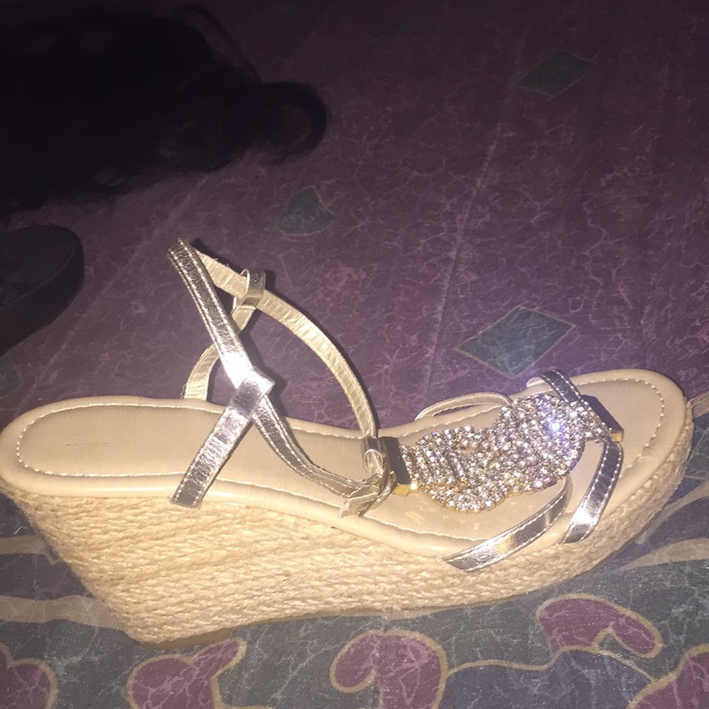 Silver Rhinestone wedges - Picture 3 of 4